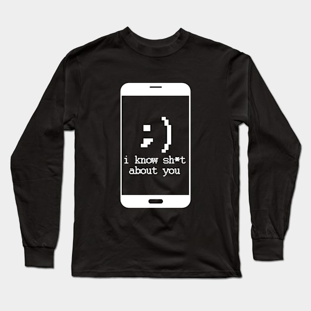 Phone Blackmail (white) Long Sleeve T-Shirt by RustyTeaCup